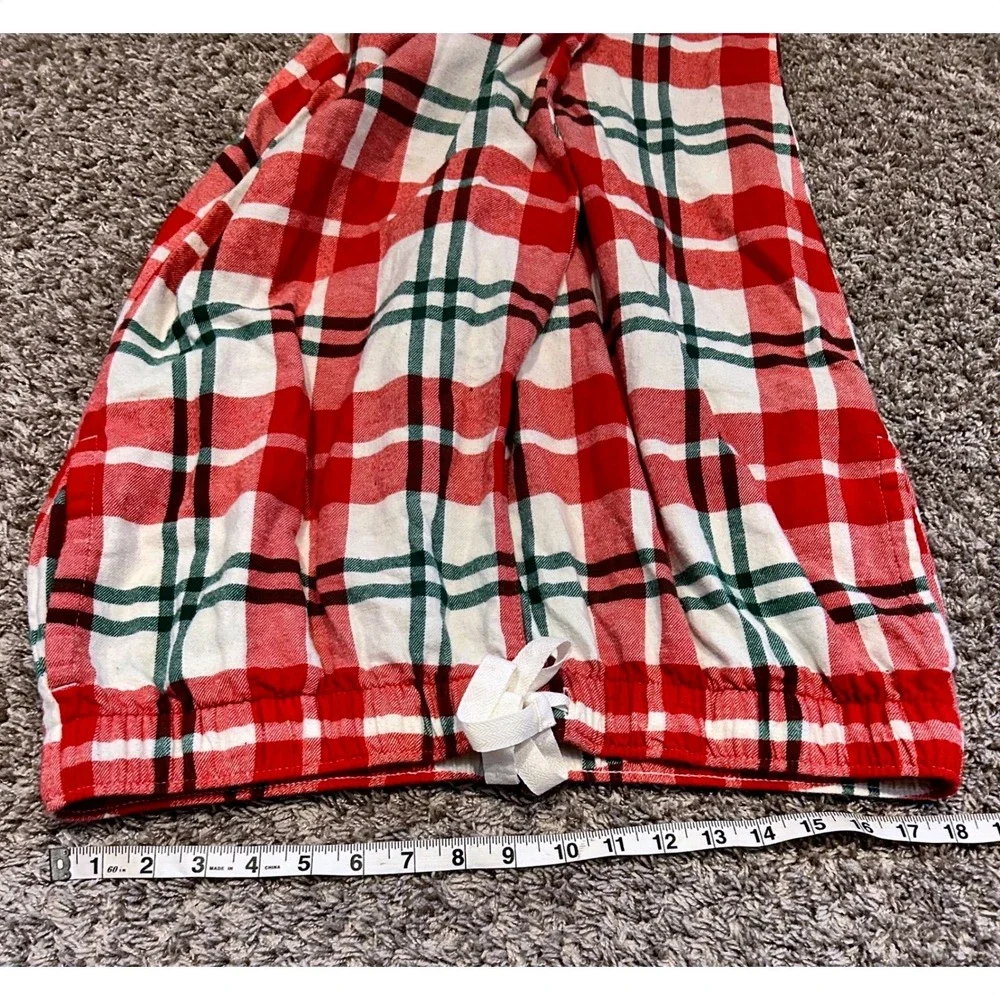 Old Navy Plaid Pajama Pants men's XL Red Green White Flannel‎ Lounge Sleepwear